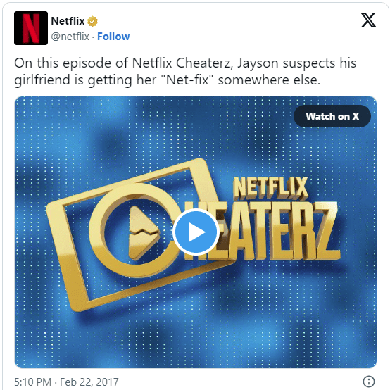 Netflix Twitter marketing campaign.